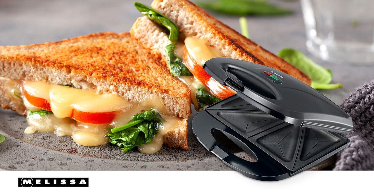 Sandwich Maker, 750W, Non-Stick, Auto Temp Control, Black