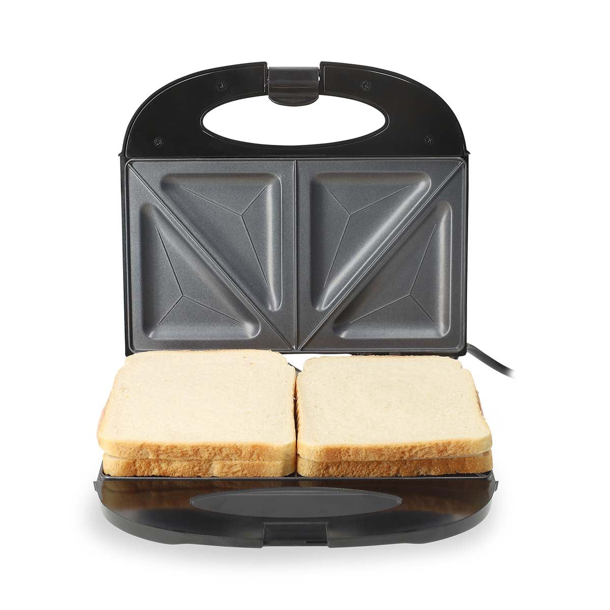 Sandwich Maker, 750W, Non-Stick, Auto Temp Control, Black