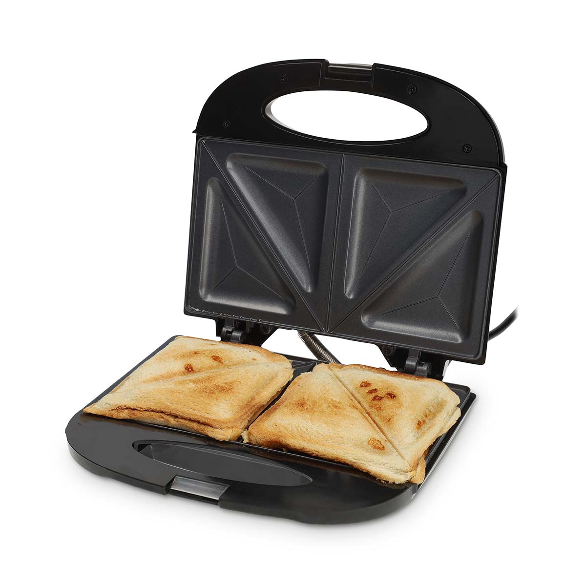 Sandwich Maker, 750W, Non-Stick, Auto Temp Control, Black