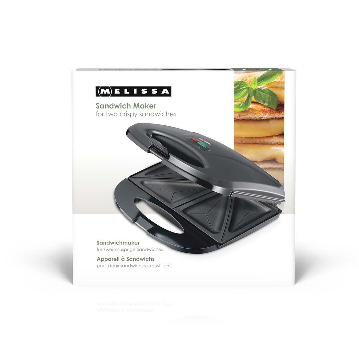 Sandwich Maker, 750W, Non-Stick, Auto Temp Control, Black
