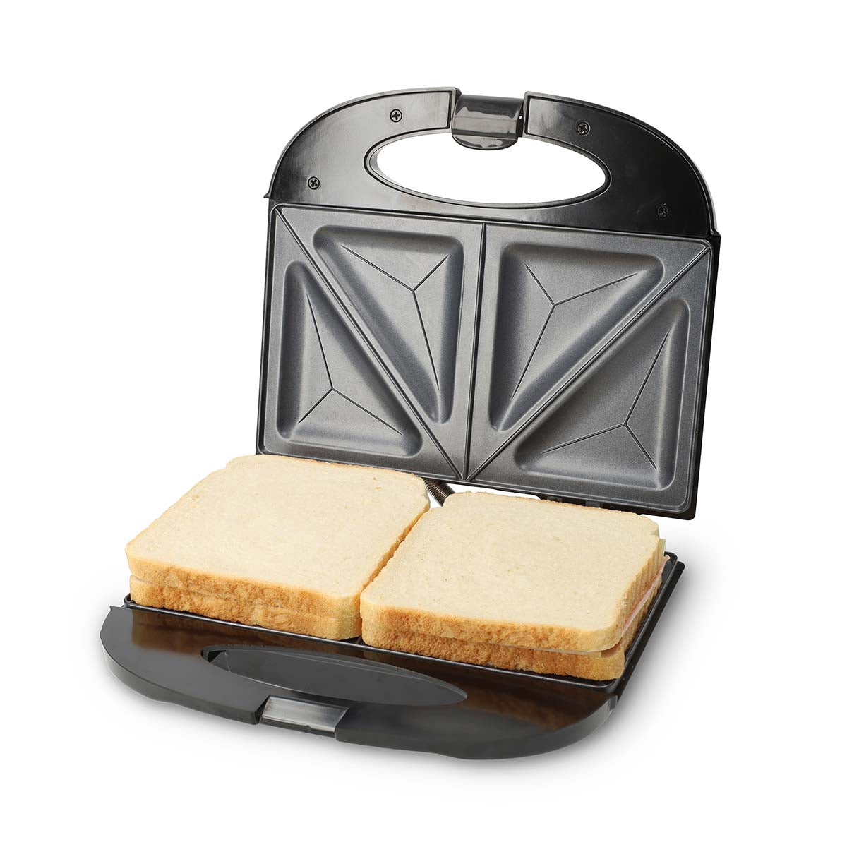 Sandwich Maker, 750W, Non-Stick, Auto Temp Control, Black