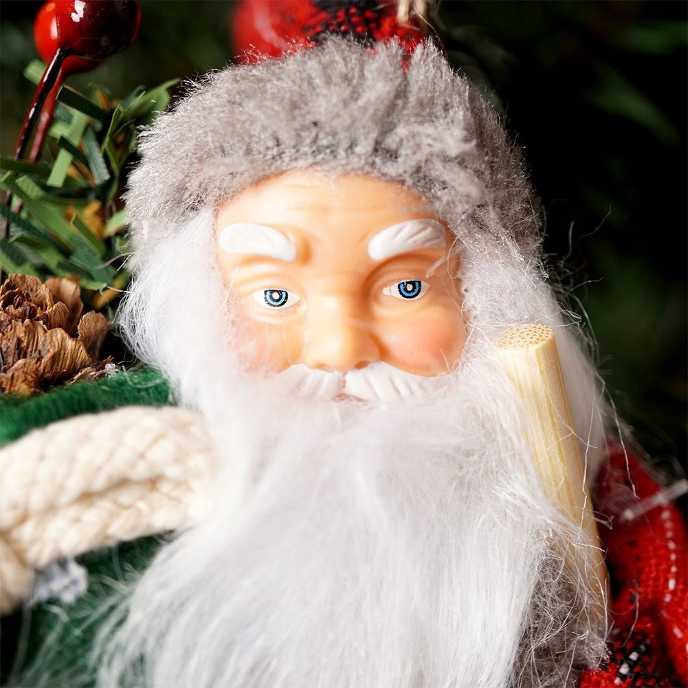 Santa figure 19 cm - Perfect Christmas decoration with clock