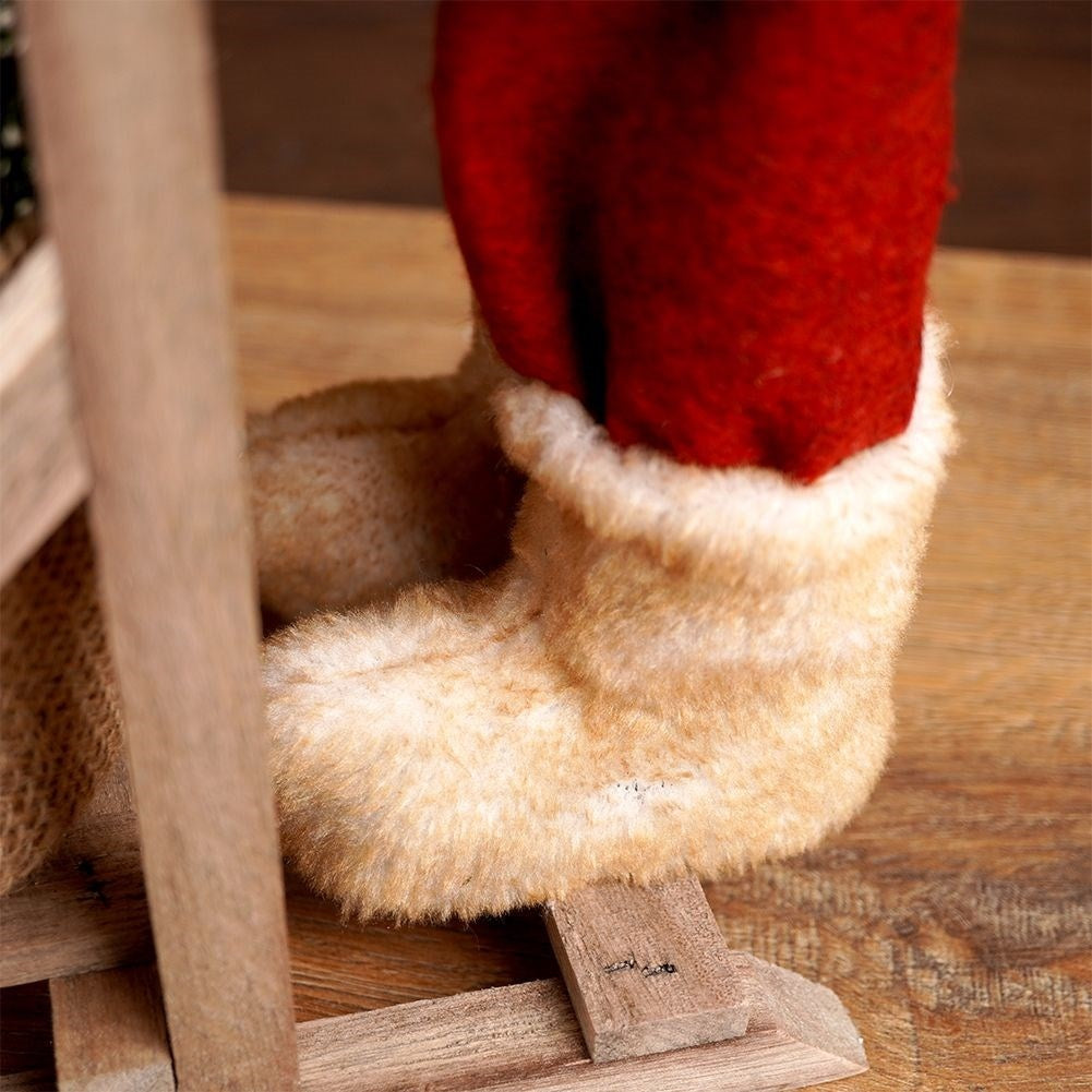 Santa on a sleigh: 47 cm high winter decoration with bell