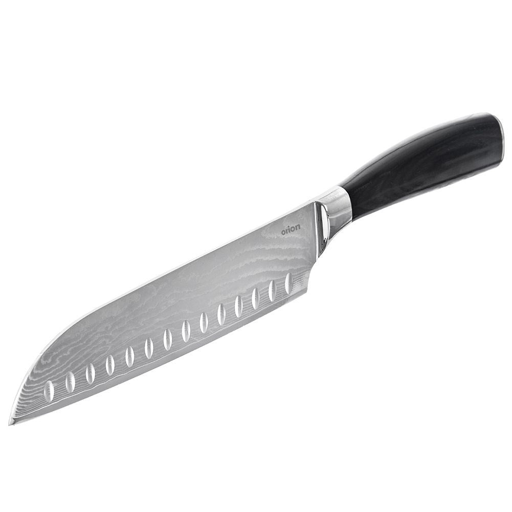 Santoku Chef's Knife with Damascus Steel and Pakka Wood Handle