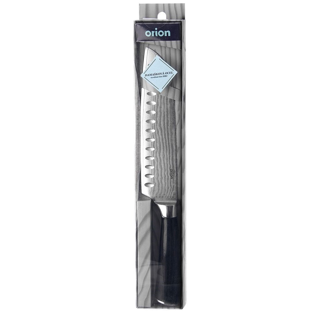 Santoku Chef's Knife with Damascus Steel and Pakka Wood Handle