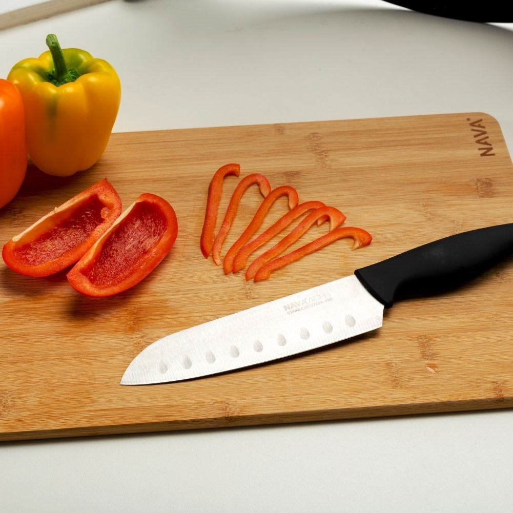 Santoku knife in stainless steel for Asian cooking