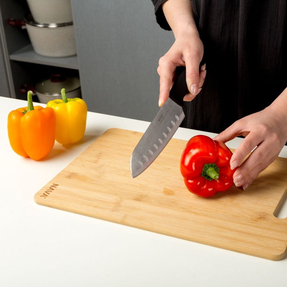 Santoku knife in stainless steel for Asian cooking