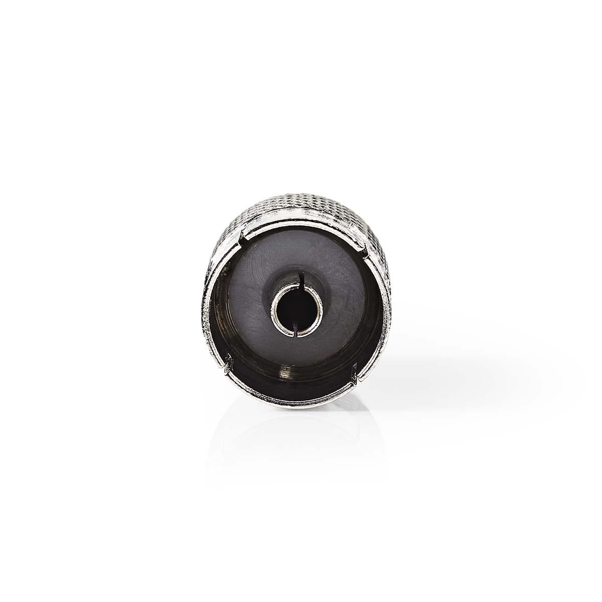 Satellite & Antenna Adapter | IEC (Coax) Male | IEC (Coax) Female | Nickel Plated | 75 Ohm | Straight | Metal | Silver | 1 pc. | Blisters