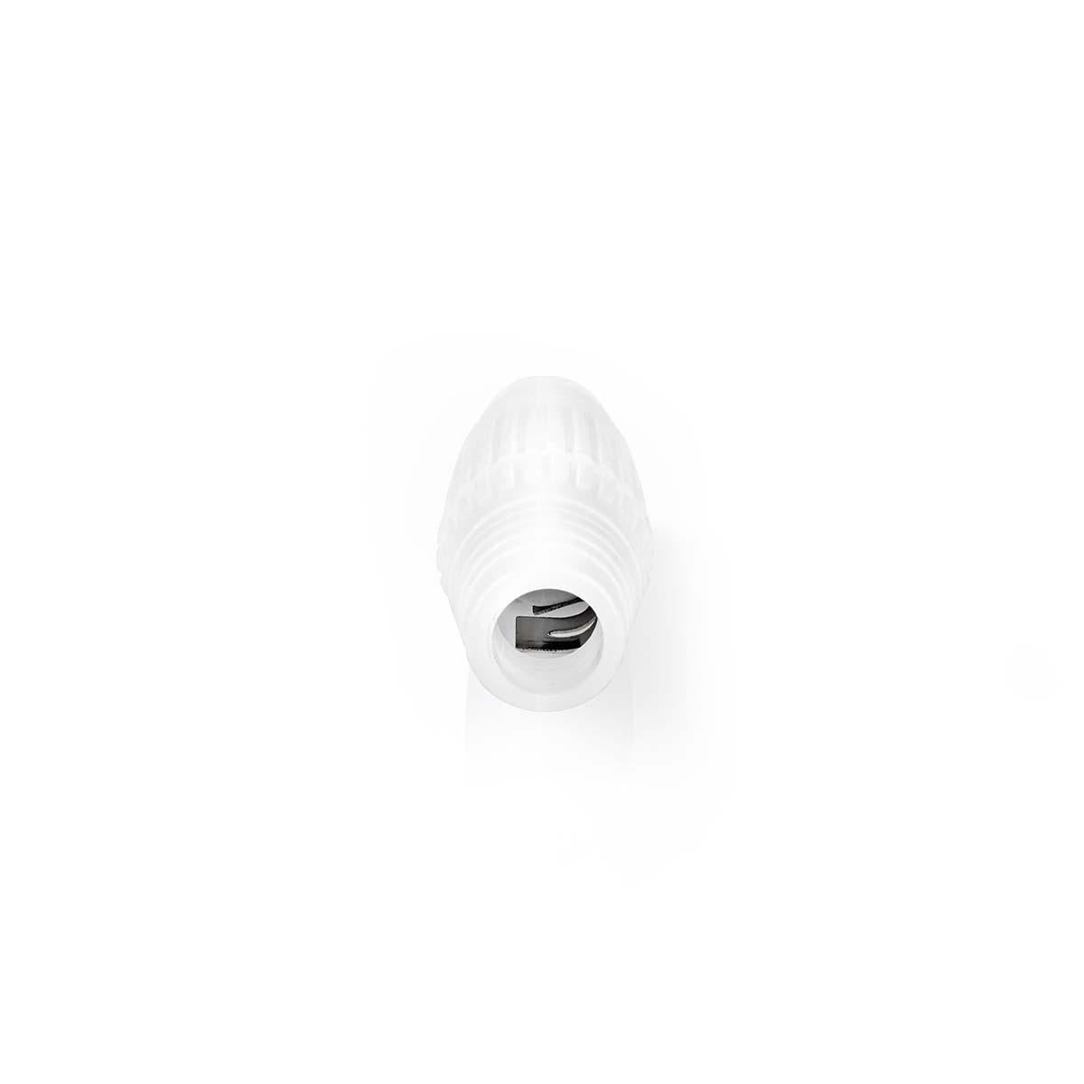 Satellite & Antenna Adapter | Screw clamp | Screw clamp | Nickel Plated | 75 Ohm | Straight | ABS | White | 10 pieces. | Envelope