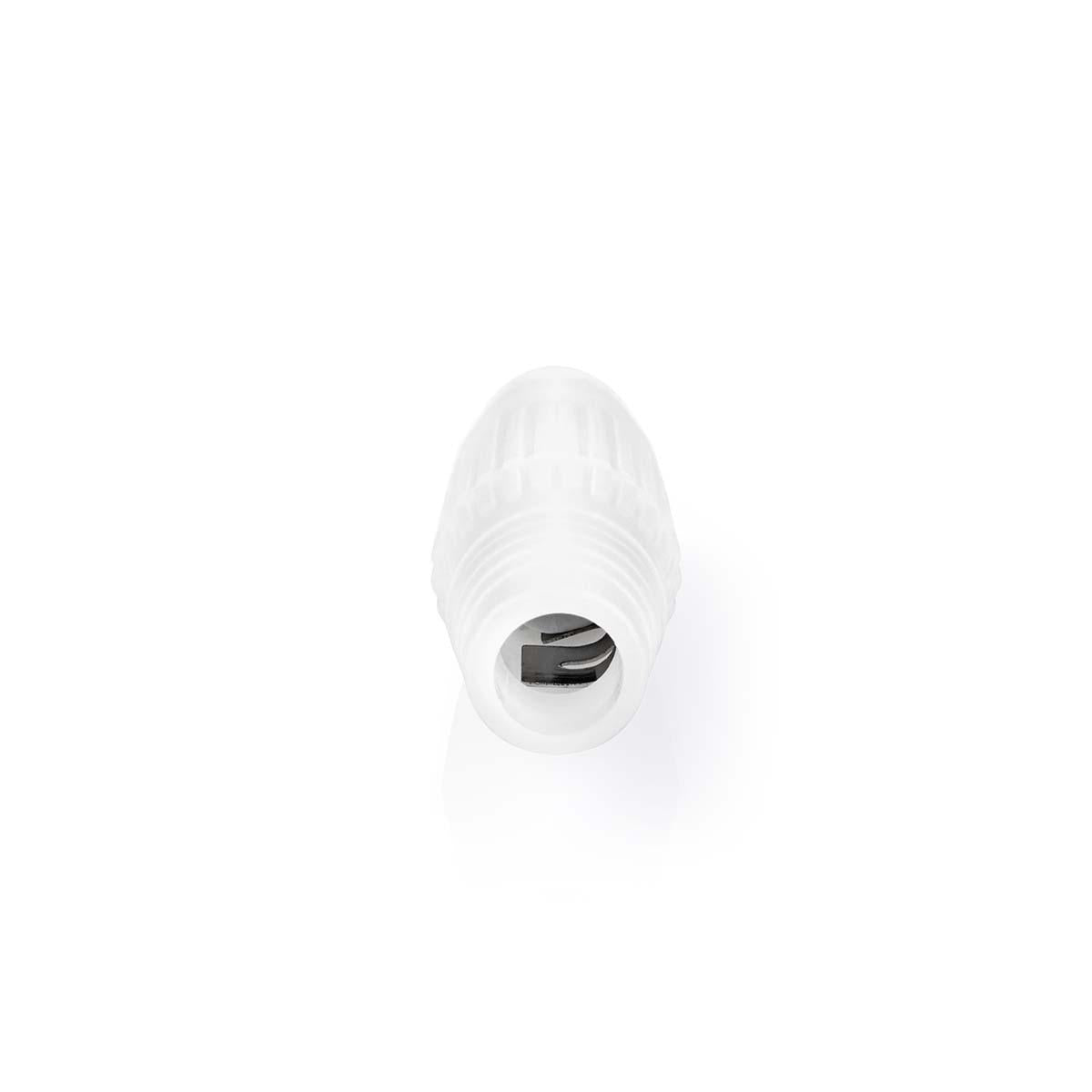 Satellite & Antenna Adapter | Screw clamp | Screw clamp | Nickel Plated | 75 Ohm | Straight | ABS | White | 10 pieces. | Envelope