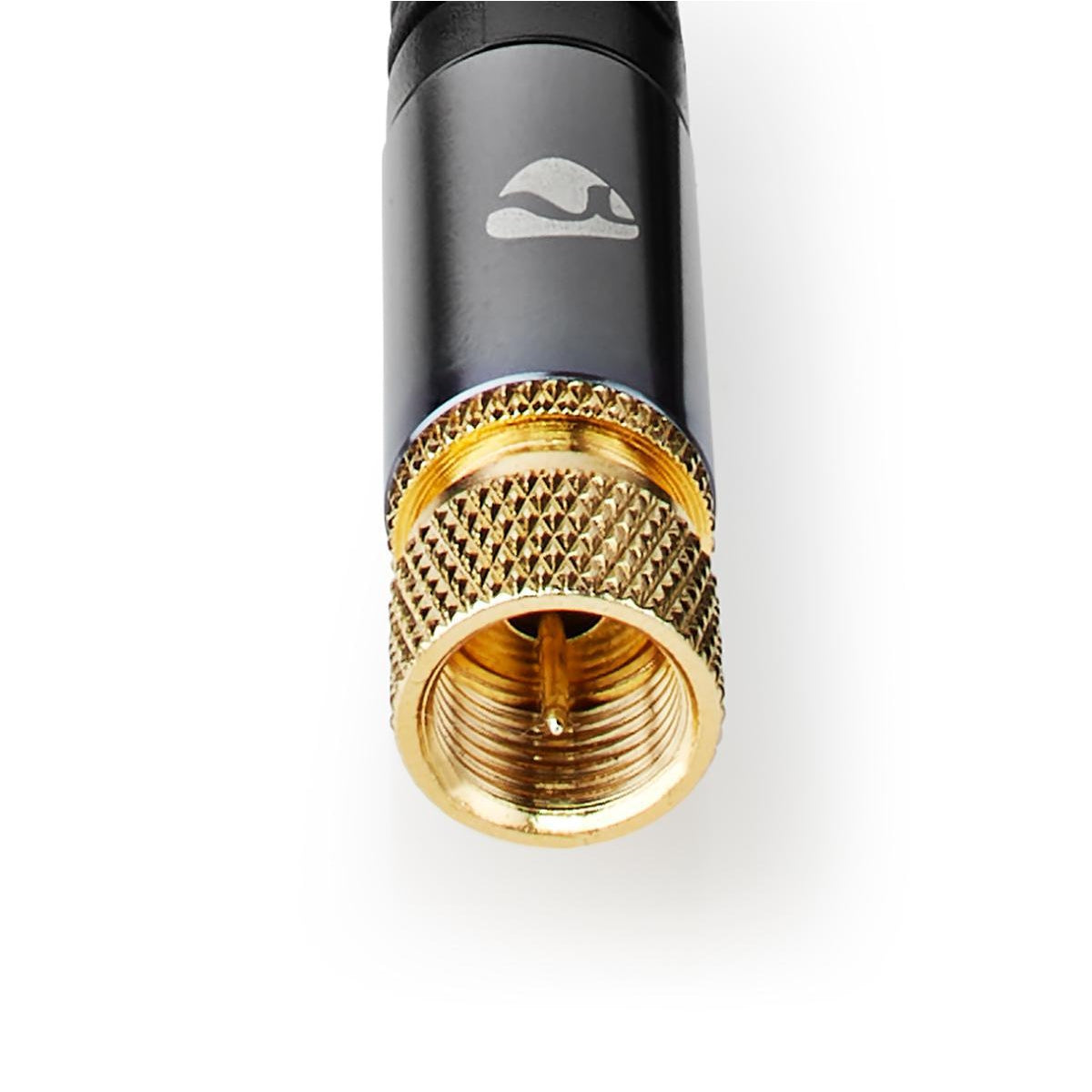 Satellite & Antenna cable | F Male | F Male | Gold Plated | 75 Ohm | Four Protections | 5.00 m | Round | Cotton | Gray / Gray With Metal | Carton with covered window