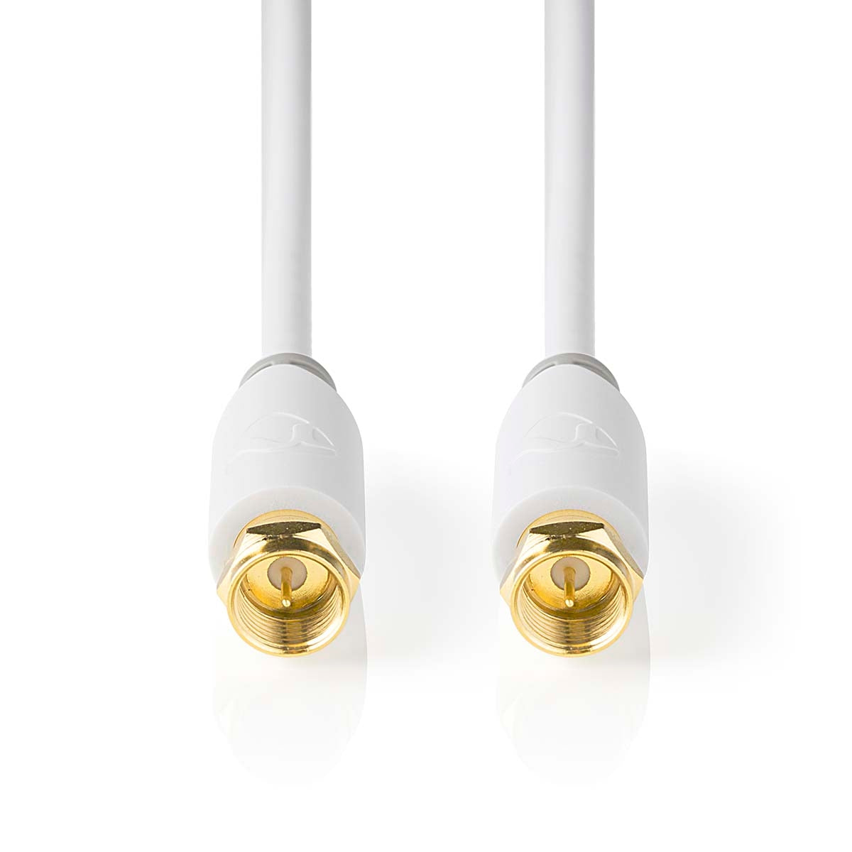 Satellite & Antenna cable | F Male | F Male | Gold Plated | 75 Ohm | Single shell protection | 10.0 m | Round | PVC | White | Cardboard box with window