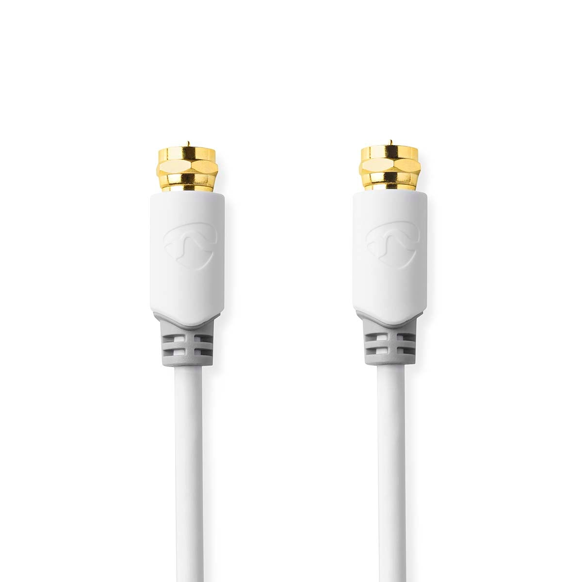 Satellite & Antenna cable | F Male | F Male | Gold Plated | 75 Ohm | Single shell protection | 3.00 m | Round | PVC | White | Cardboard box with window
