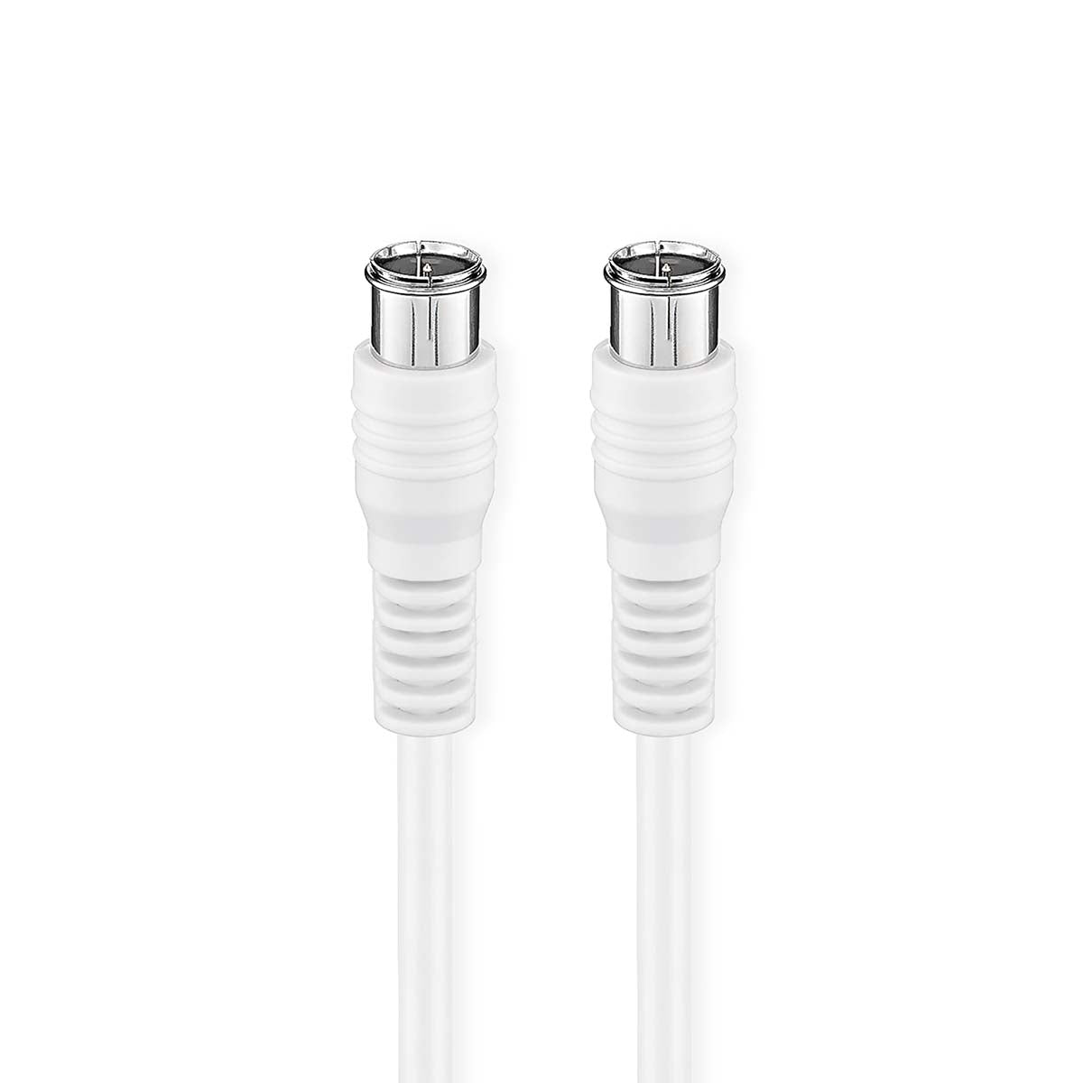 Satellite & Antenna cable | F Male | F Male | Nickel Plated | 75 Ohm | Double Shielded | 5.00 m | Round | PVC | White | Box