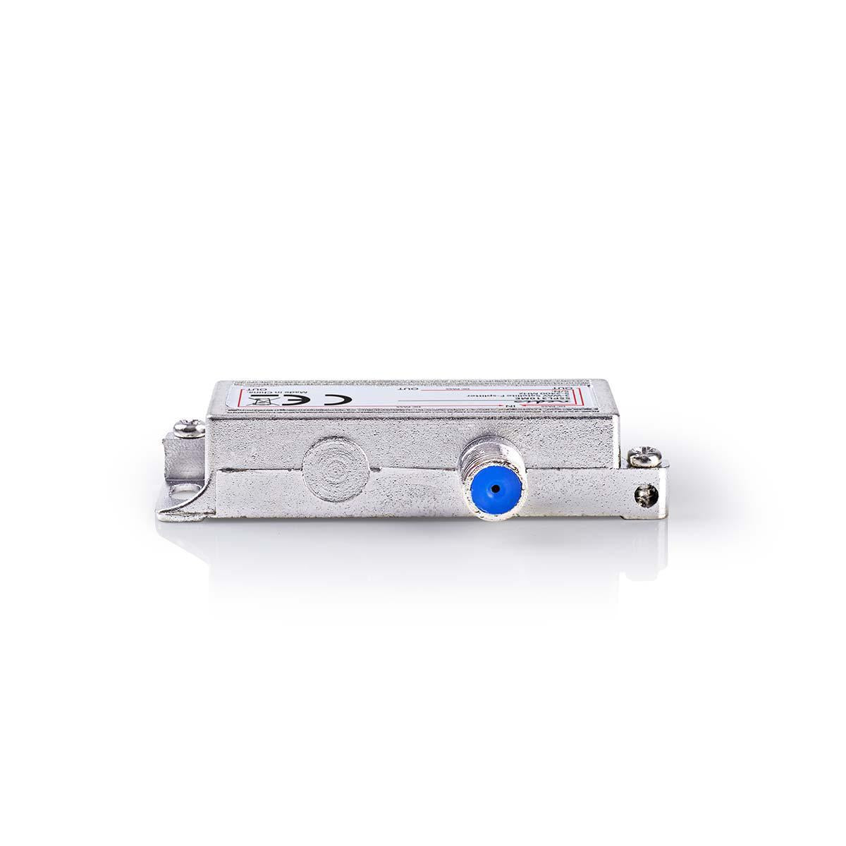 Satellite Splitter | 5 - 2400 MHz | 10.5 dB| Number of inputs: 1 | Number of outputs: 3 | Impedance: 75 Ohm | Zinc | Silver