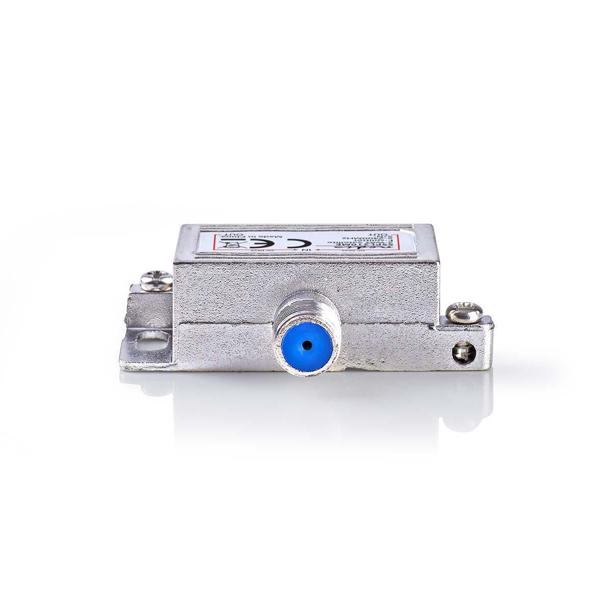 Satellite Splitter | 5 - 2400 MHz | 6.5 dB| Number of inputs: 1 | Number of outputs: 2 | Impedance: 75 Ohm | Zinc | Silver