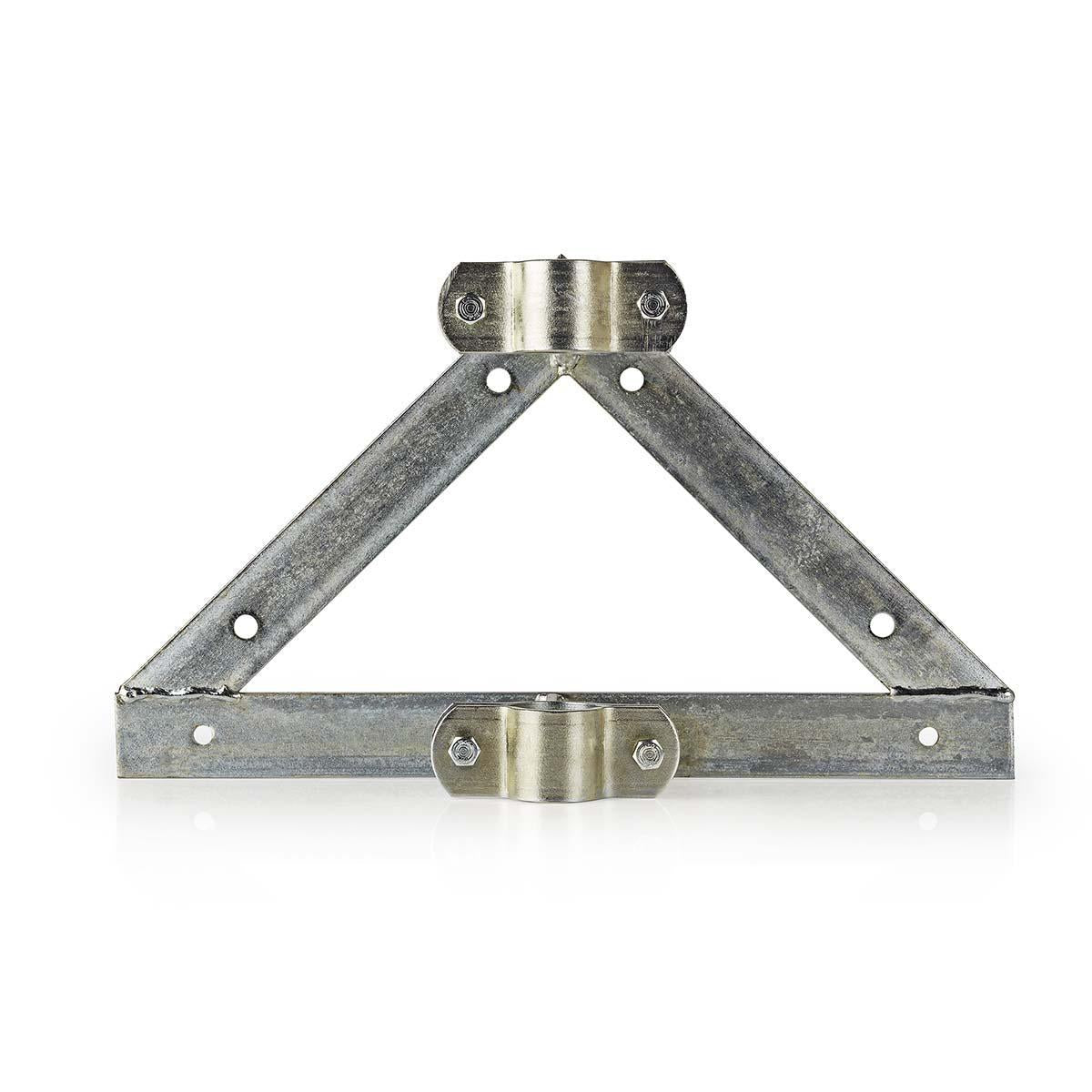 Satellite wall mount | Distance to wall: 90 mm | Diameter clamp: 32-42 mm | Steel | Silver