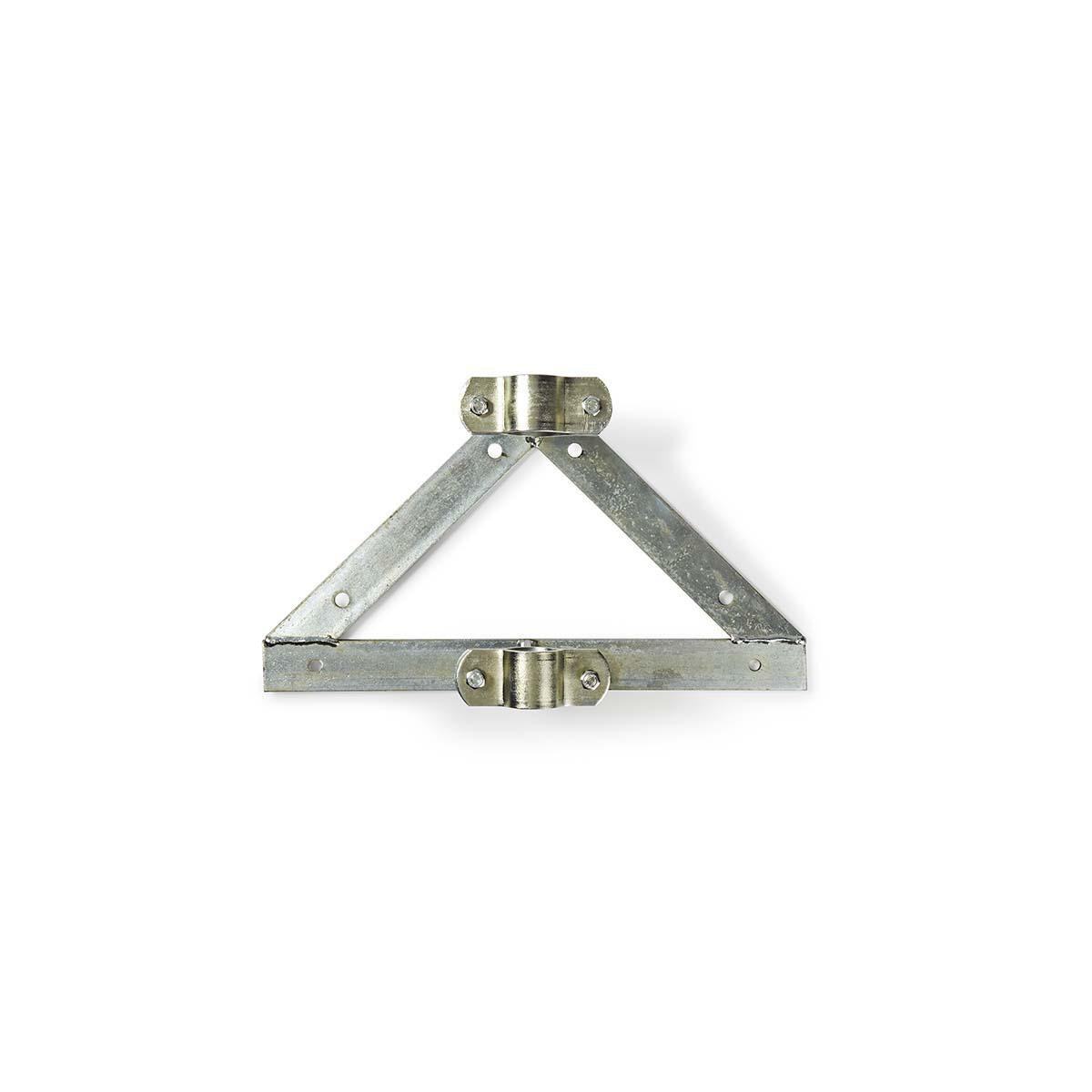 Satellite wall mount | Distance to wall: 90 mm | Diameter clamp: 32-42 mm | Steel | Silver