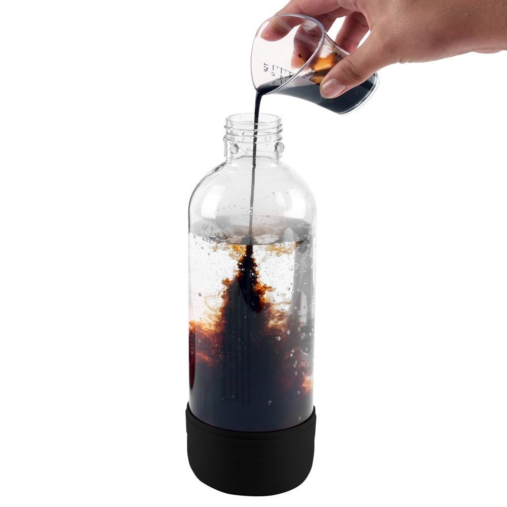 Saturator for carbonated water with safety valve