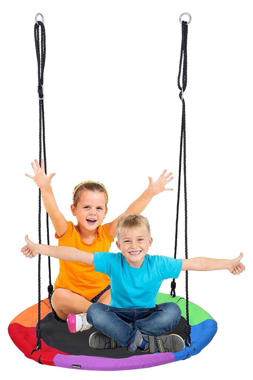 Saucer swing, garden swing XL, 100 cm, 150 kg, multicolor