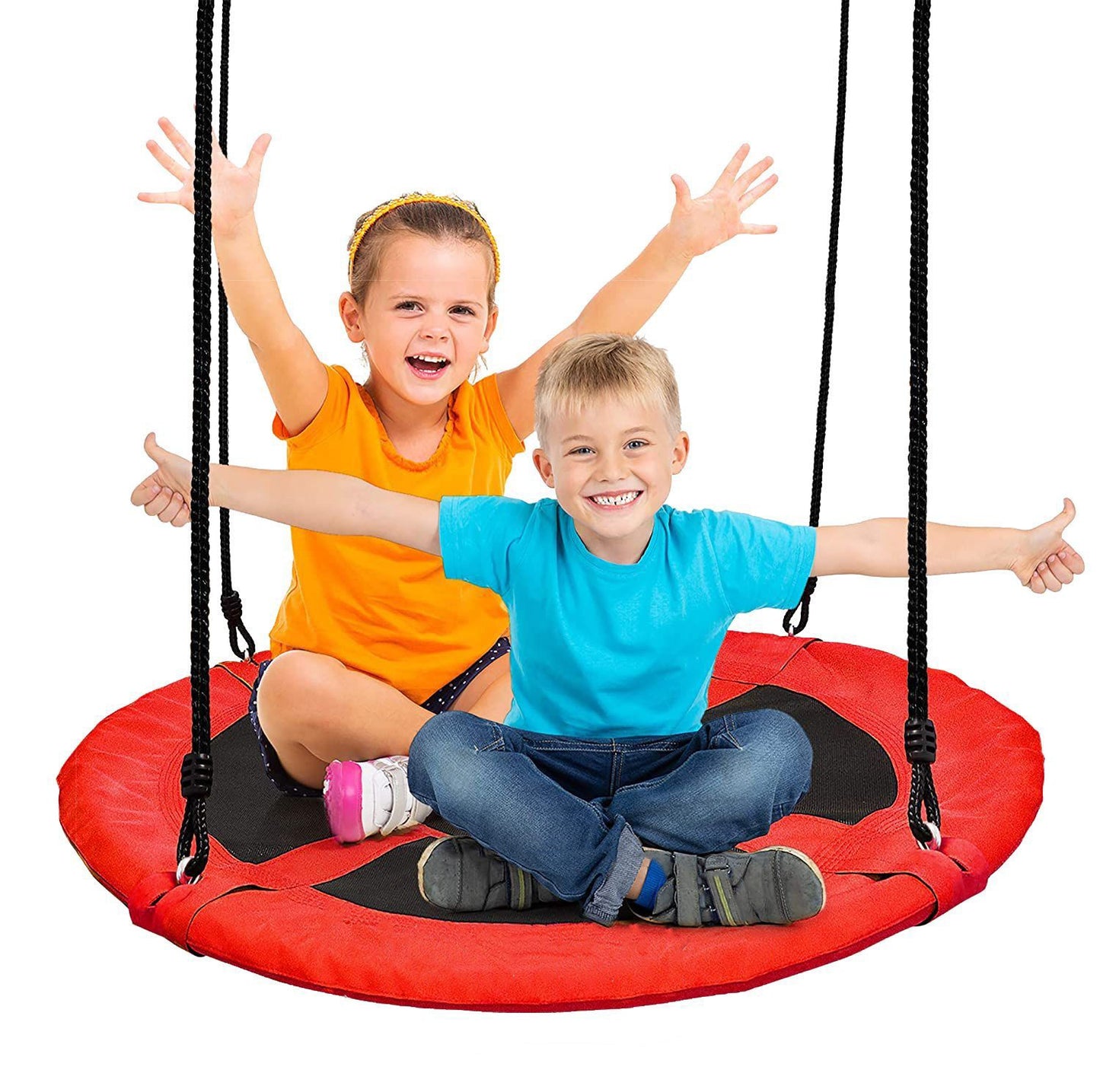Saucer swing, garden swing XL, 100 cm, 150 kg, red
