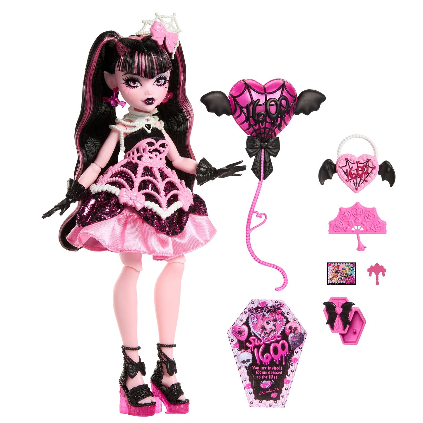 Draculaura Doll with Party Dress and Accessories