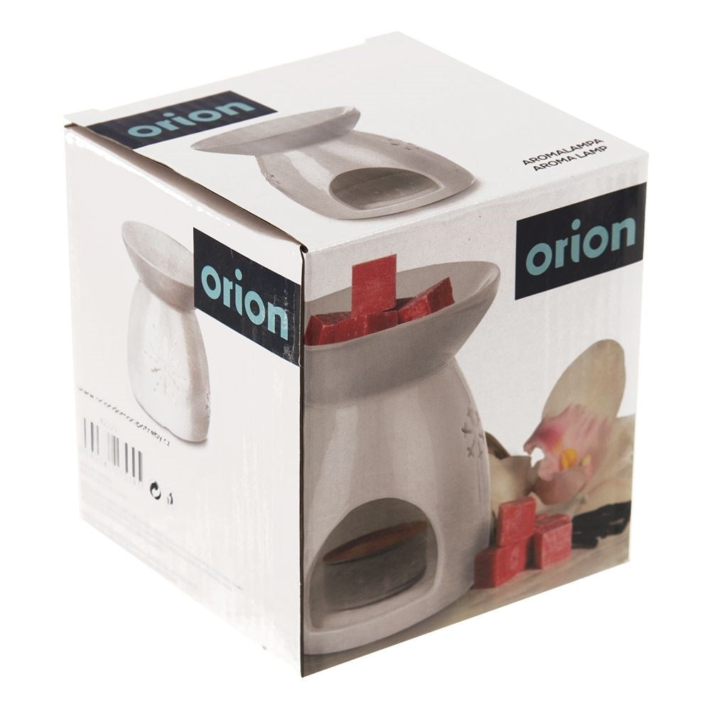 Scent Diffuser in White Ceramic with Snowflakes and Non-Slip Bottom