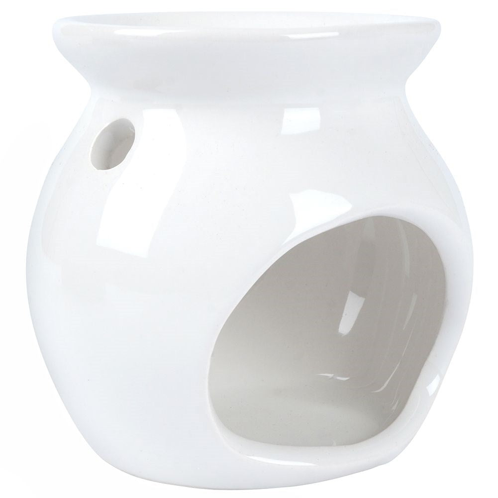 Scent diffuser in white ceramic with 12 scents and tealight candle