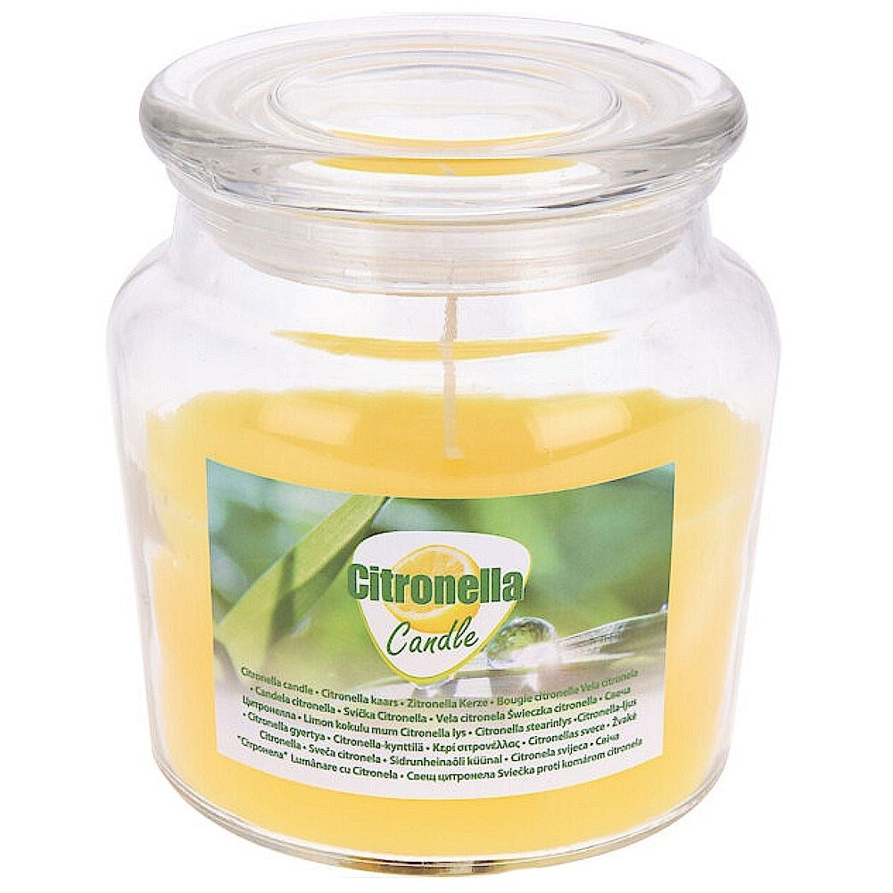 Scented Candle with Lemon Scent - Fresh Mosquito Repellent and Cozy Atmosphere