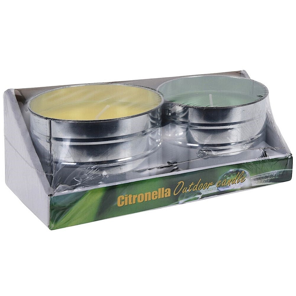 Scented candle with lemon oil - Mosquito repellent and cozy atmosphere