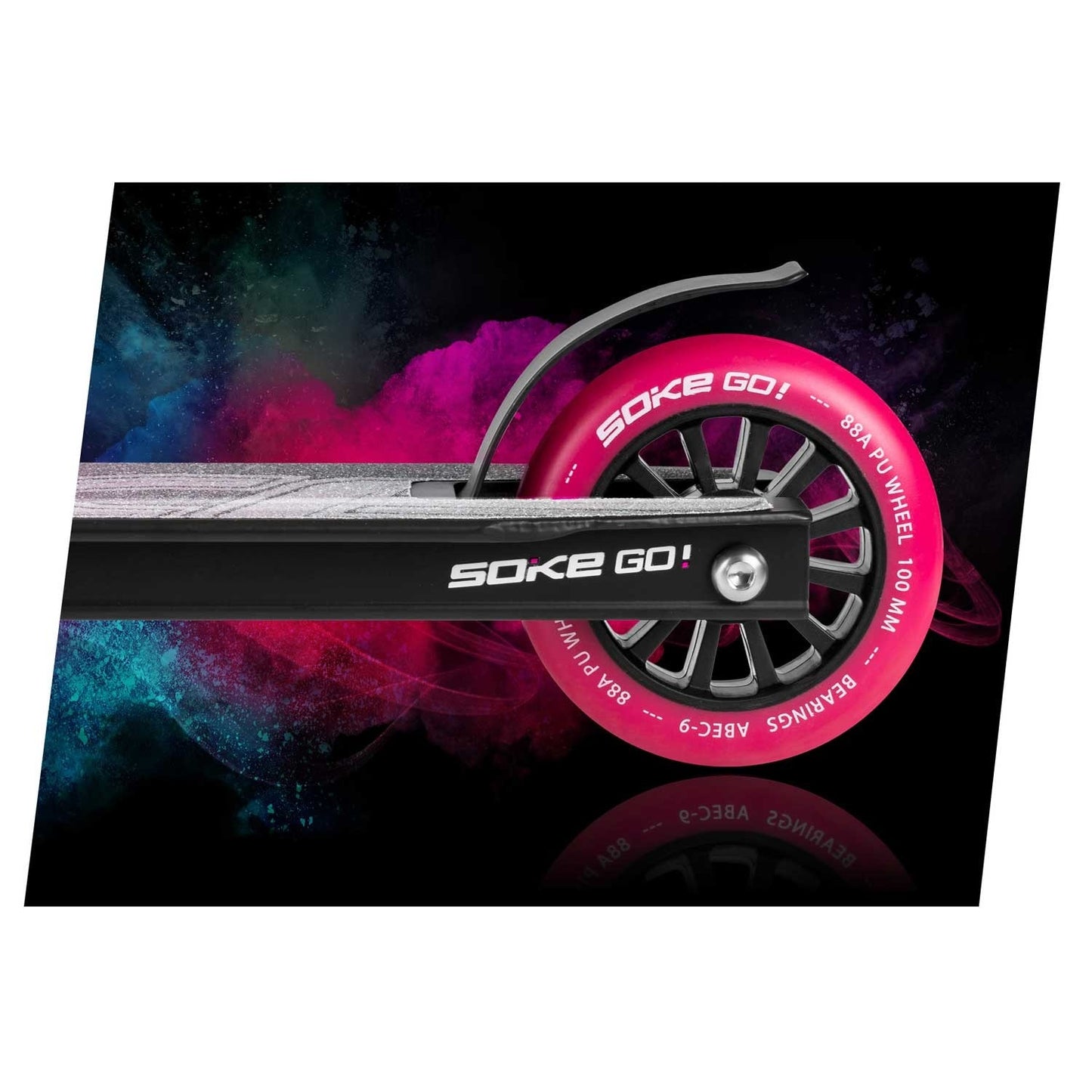 Scooter wheels 100 mm ruby 2 pcs