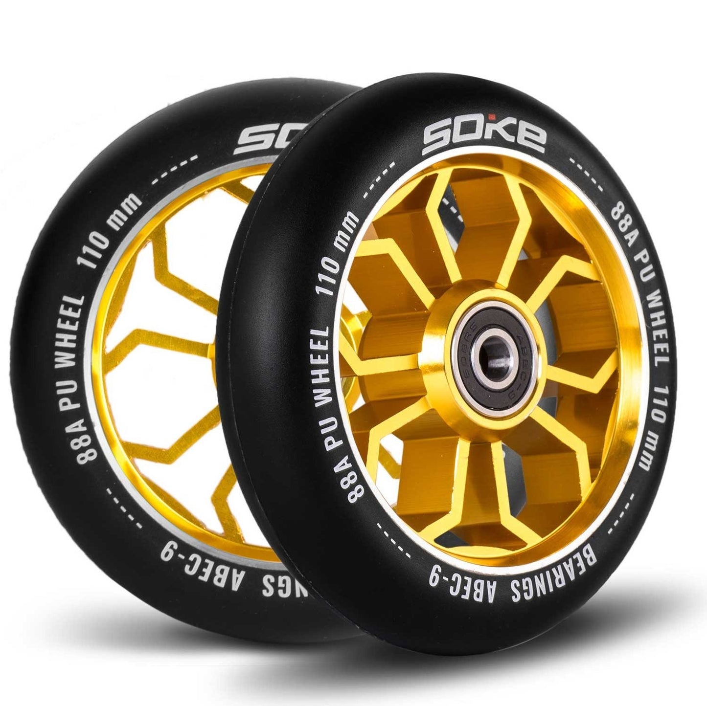 Scooter wheels 110 mm gold 2 pcs