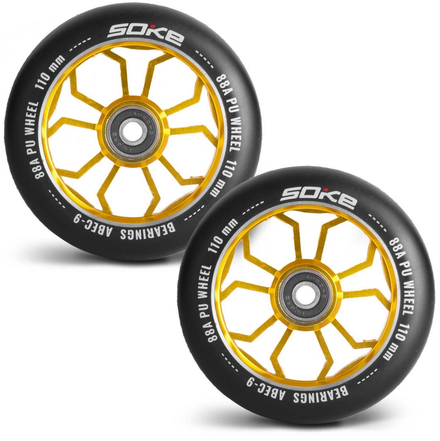 Scooter wheels 110 mm gold 2 pcs