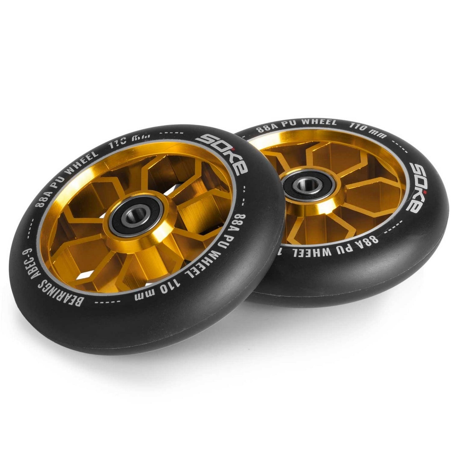 Scooter wheels 110 mm gold 2 pcs