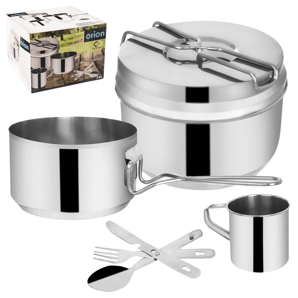 Scout lunch box: 7-piece set in stainless steel for outdoor life