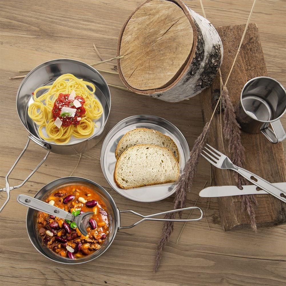 Scout lunch box: 7-piece set in stainless steel for outdoor life