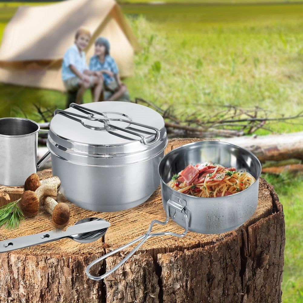 Scout lunch box: 7-piece set in stainless steel for outdoor life