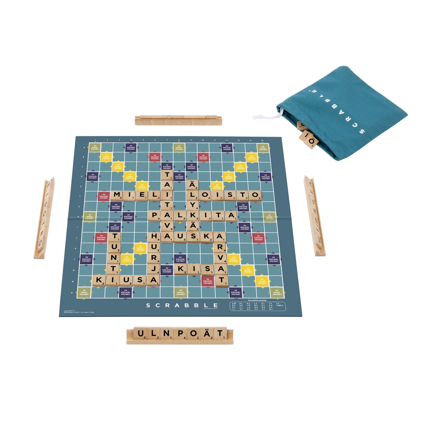 Scrabble Wood Edition, Double-Sided Board Game, Ages 8+