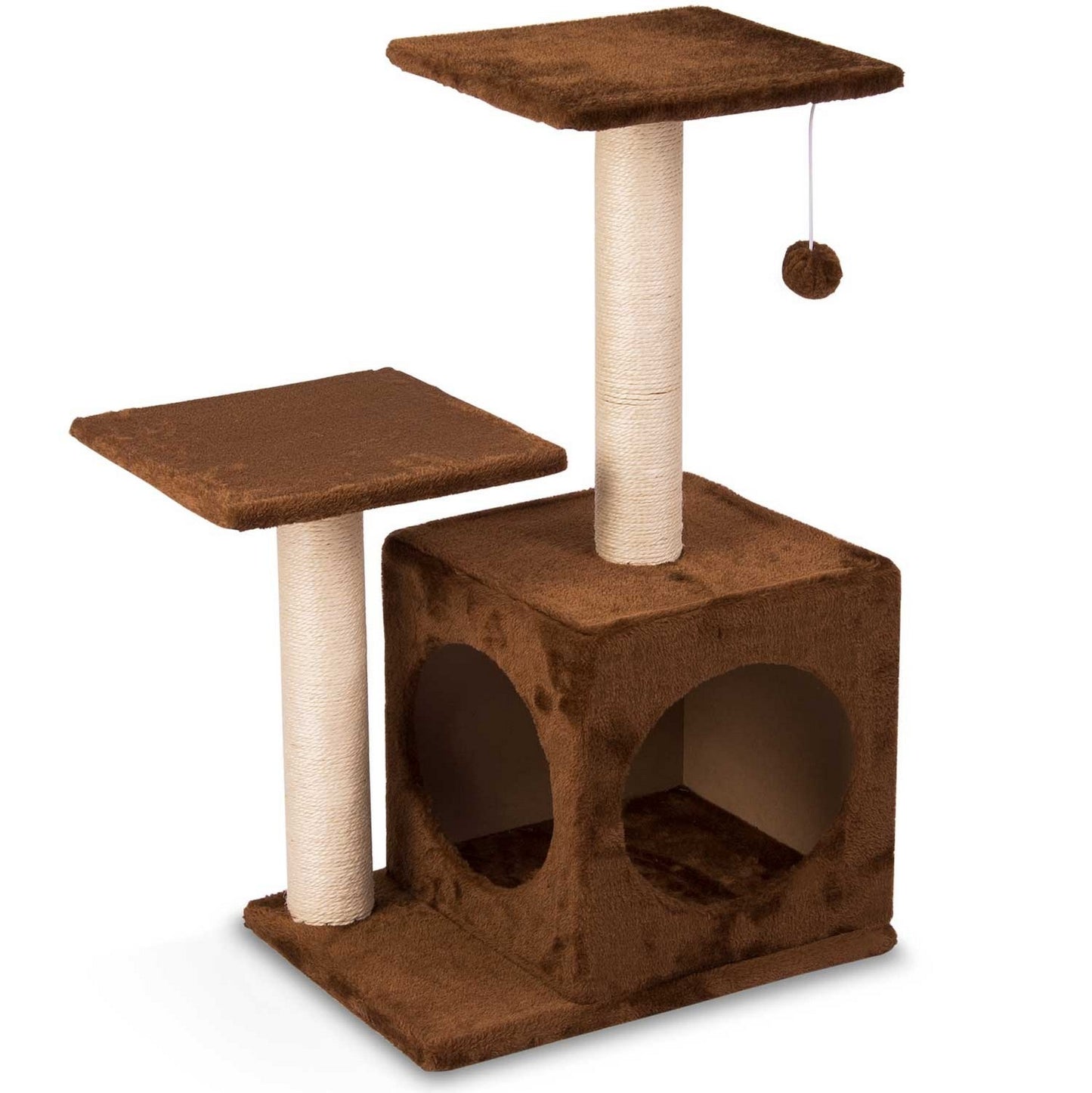 Scratching post, cat house 74 cm DR-251 brown Pethaus
