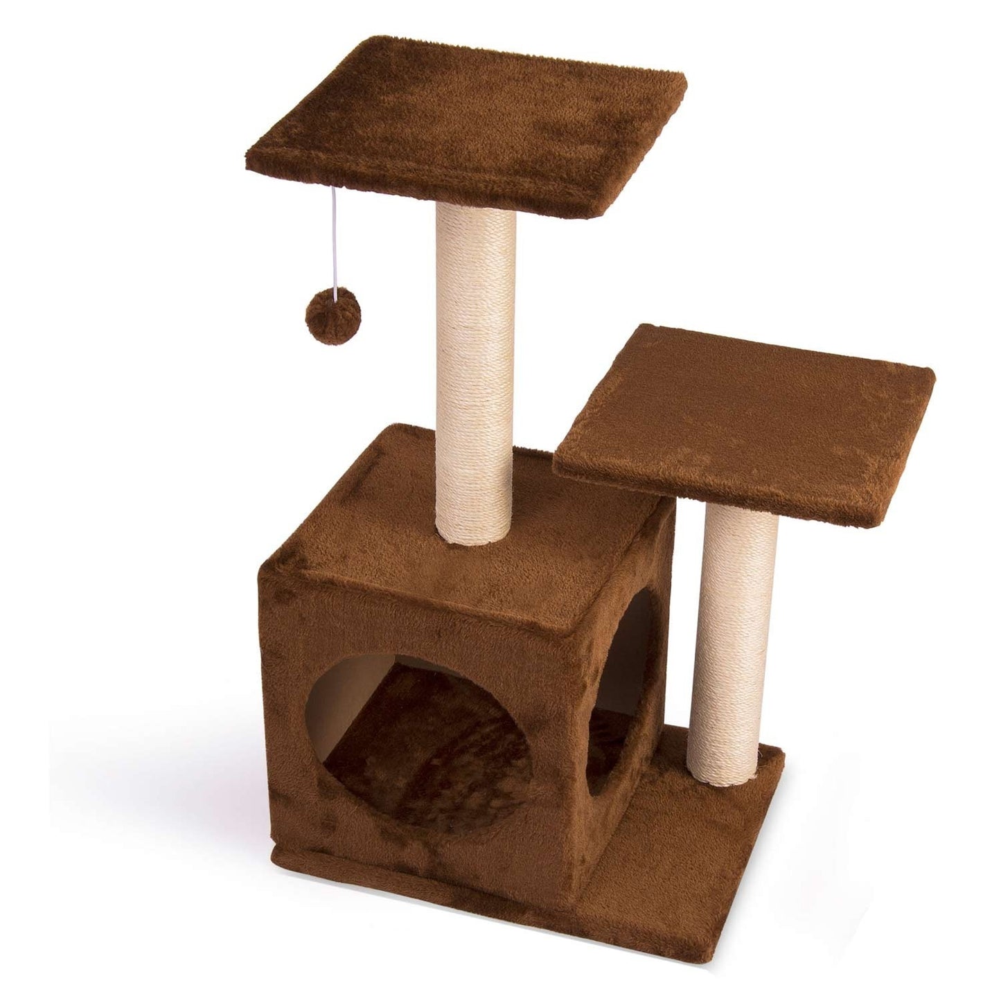 Scratching post, cat house 74 cm DR-251 brown Pethaus