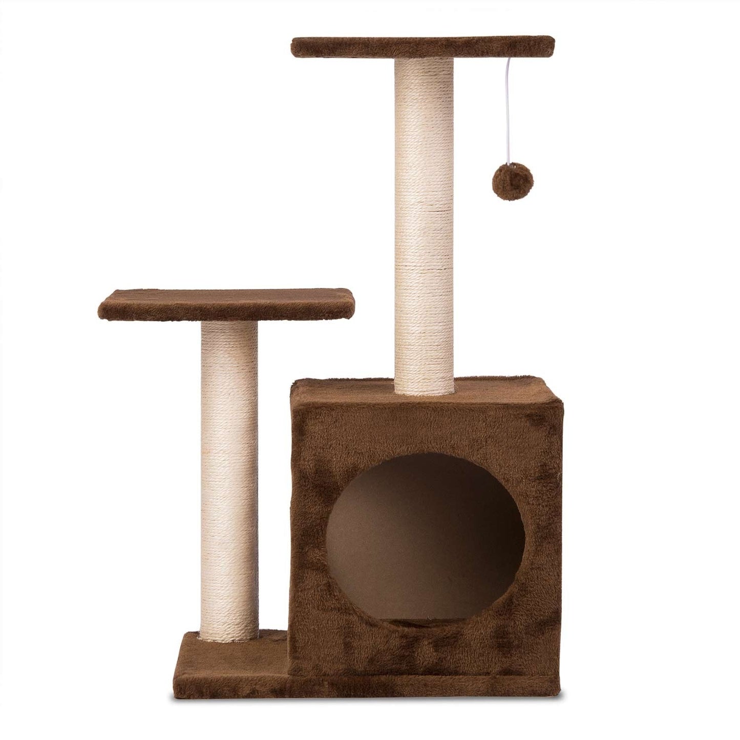 Scratching post, cat house 74 cm DR-251 brown Pethaus
