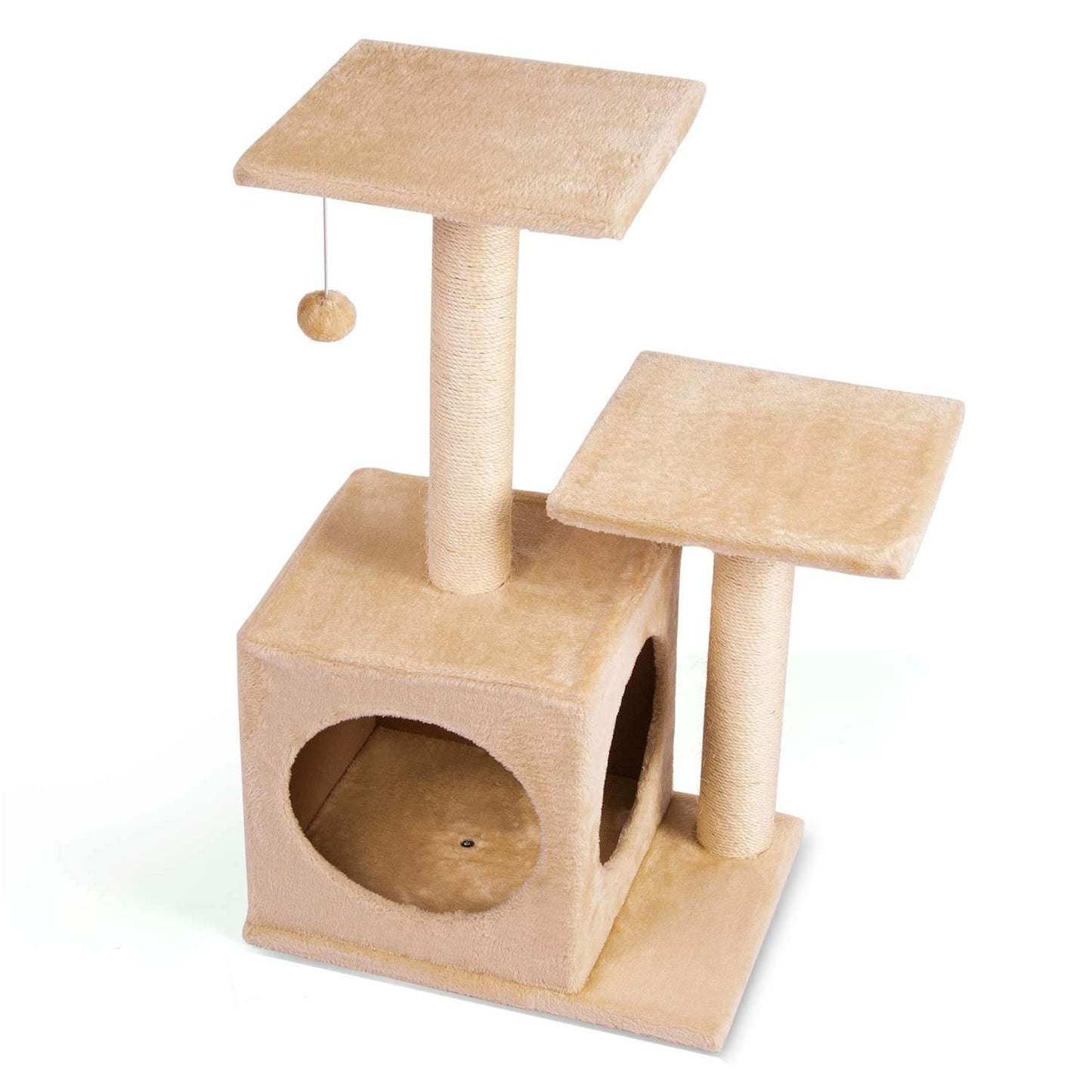 Scratching post, cat house 74 cm DR-252 cream Pethaus