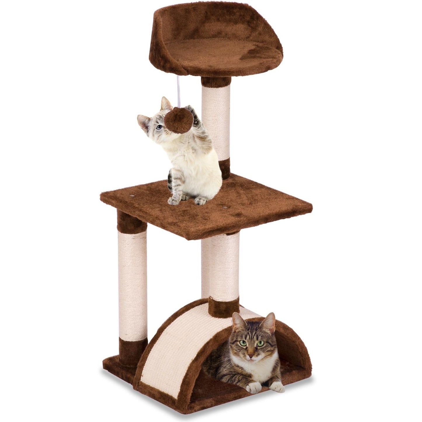 Scratching post, cat house 83 cm DR-256 brown Pethaus