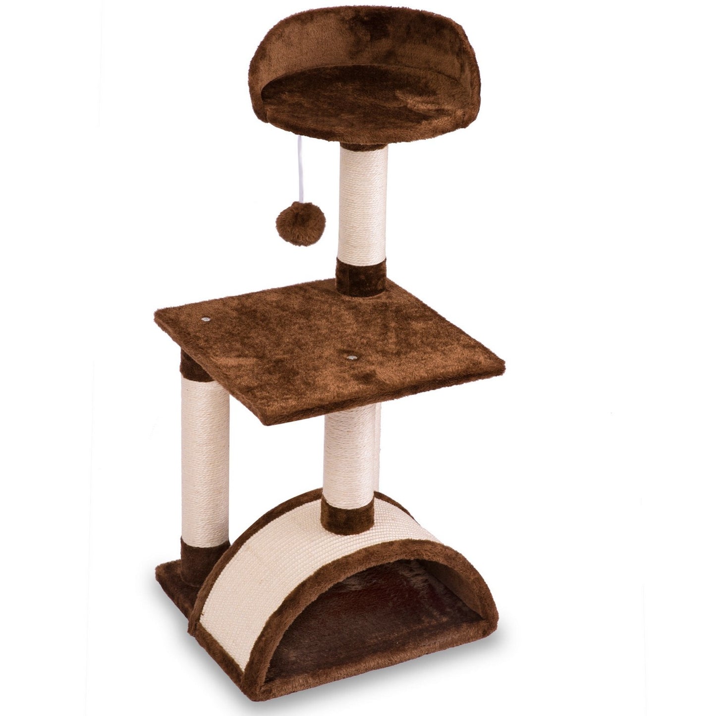 Scratching post, cat house 83 cm DR-256 brown Pethaus