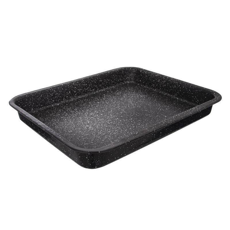 Scratch-resistant baking sheet with granite coating for easy baking