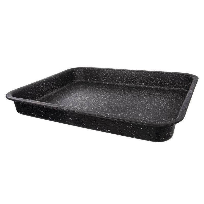 Scratch-resistant baking sheet with granite coating for easy baking
