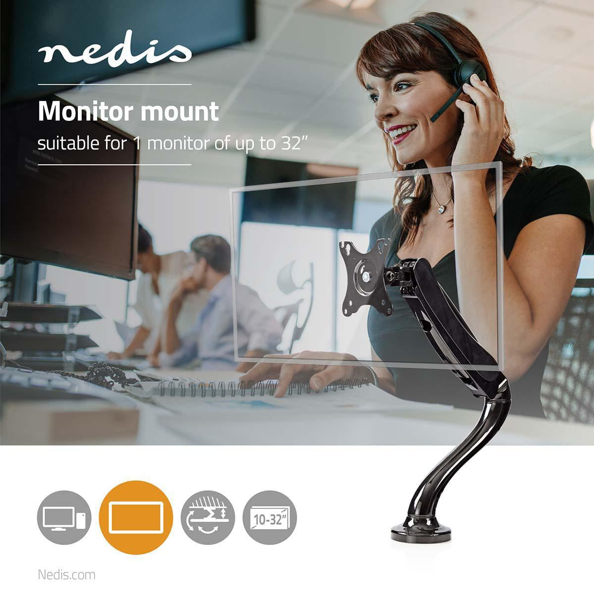 Screen Mount | 1 Screen(s) | 10-32" | 75x75 / 100x100 | Fully adjustable