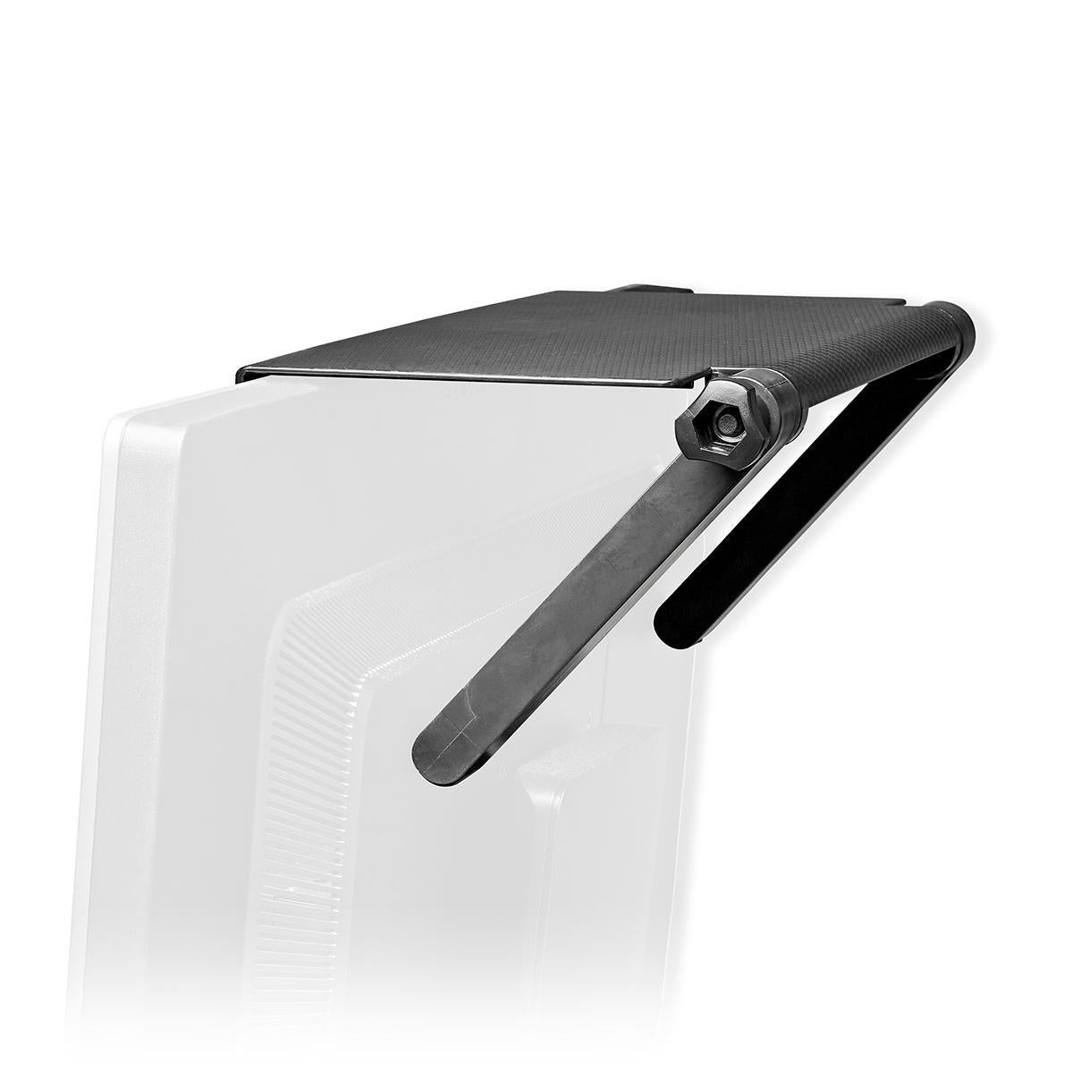 Screen shelf | Used for: Computer / Desktop | Max. load capacity: 6 kg | Black | Plastic