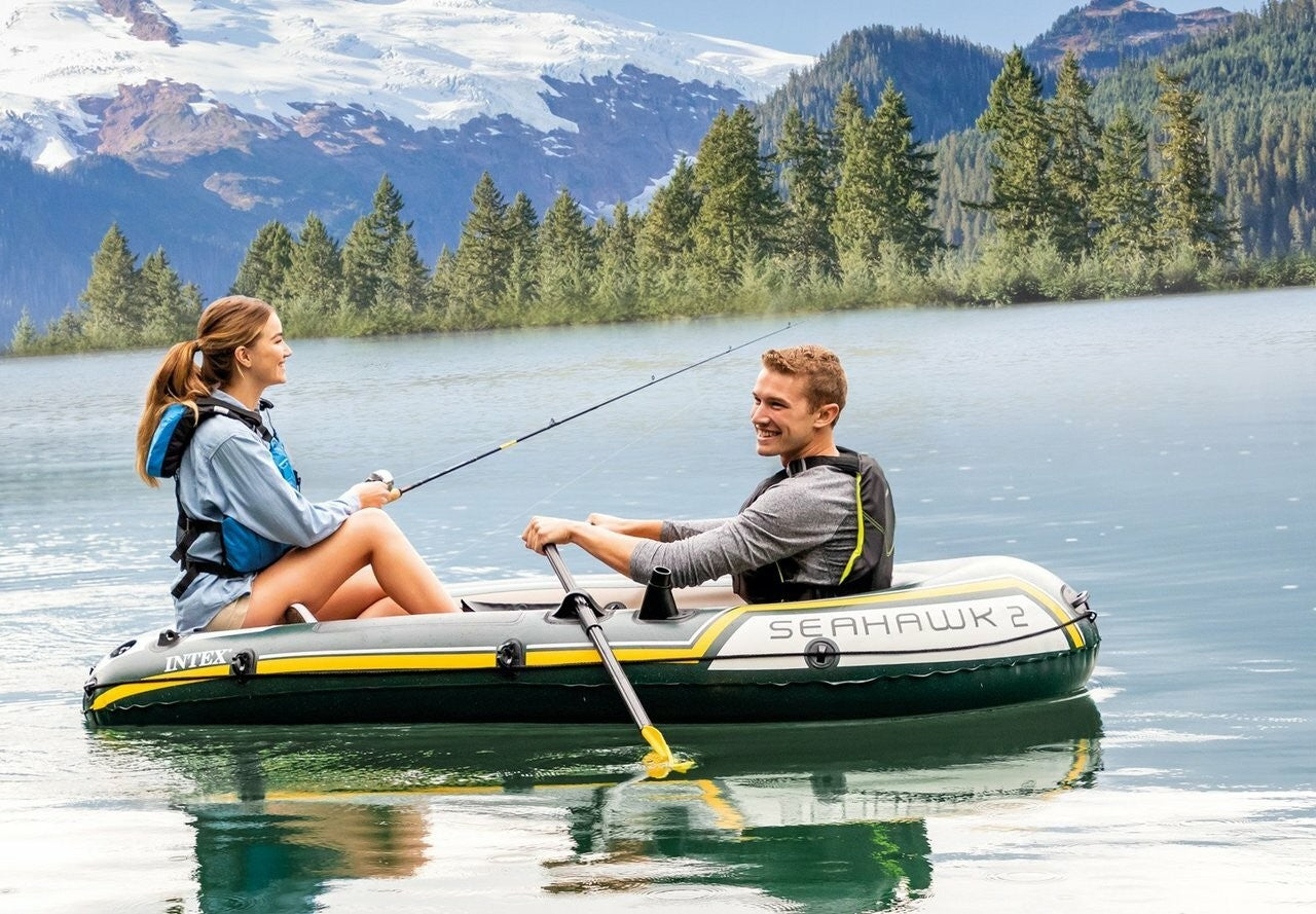 Seahawk 2 pontoon + pump + 2 Intex 68347 oars