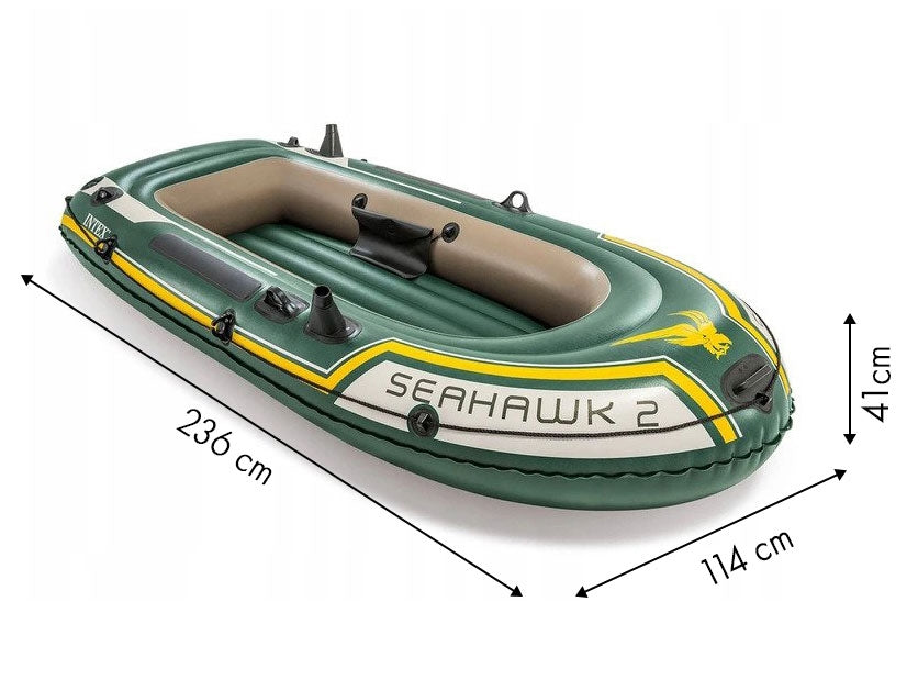 Seahawk 2 pontoon + pump + 2 Intex 68347 oars